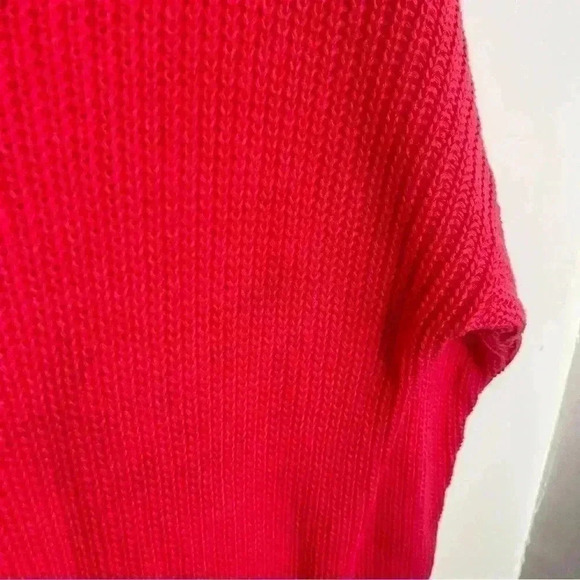 Lovers + Friends Christina Sweater Dress Magenta Pink Barbiecore Knit Cotton - Picture 5 of 7